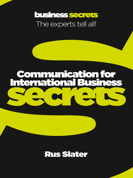 Title details for Communication For International Business by Rus Slater - Wait list